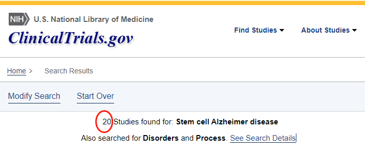 在ClinicalTrail上注冊(cè)的干細(xì)胞治療AD臨床研究還有20余項(xiàng) 在ClinicalTrail上注冊(cè)的干細(xì)胞治療AD臨床研究還有20余項(xiàng)