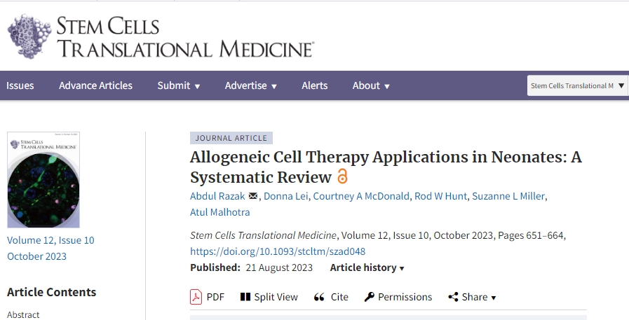 面對眾多新生兒疾病，干細胞療法通過臨床證據展現其臨床潛力！