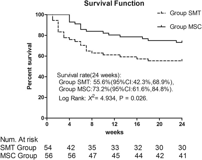 Kaplan-Meier 生存曲線。
