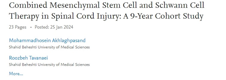 間充質干細胞和雪旺細胞聯合治療脊髓損傷：一項為期9年的隊列研究