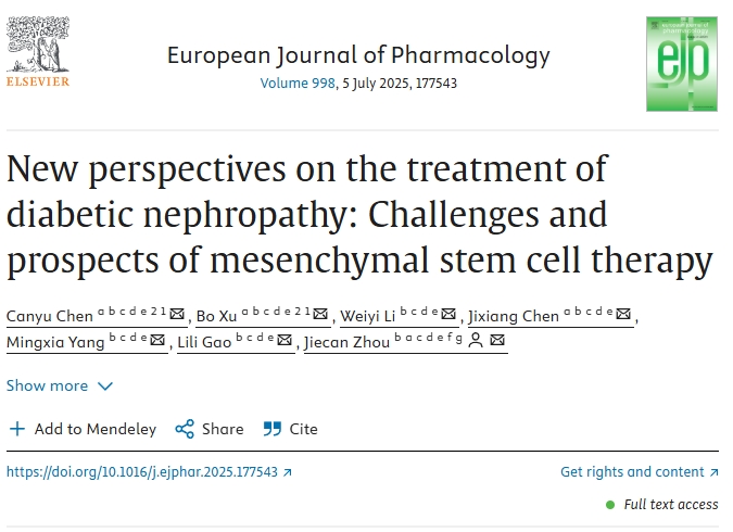糖尿病腎病治療的新視角:間充質干細胞治療的挑戰(zhàn)與前景 糖尿病腎病治療的新視角:間充質干細胞治療的挑戰(zhàn)與前景