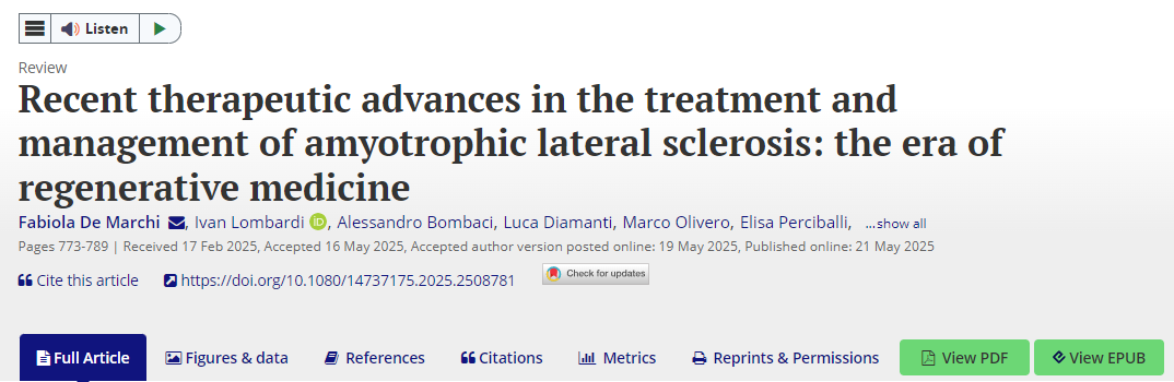 肌萎縮側(cè)索硬化癥治療和管理的最新進(jìn)展:再生醫(yī)學(xué)時(shí)代 肌萎縮側(cè)索硬化癥治療和管理的最新進(jìn)展:再生醫(yī)學(xué)時(shí)代